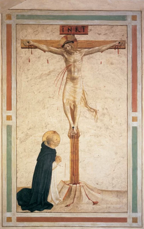02755 Nukryziavimas su sv Dominyku cele Nr 17 Fra Angelico apie 1442 3260 800 800 85