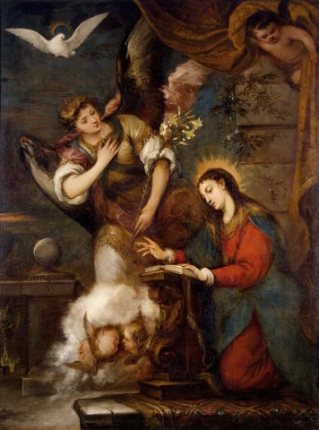 Apreiškimas Švč. Mergelei Marijai. José Antolinez, 1665-75.