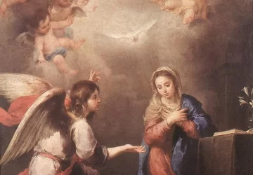 Apreiškimas Švč. Mergelei Marijai. Bartolomé Esteban Murillo, 1660-65.