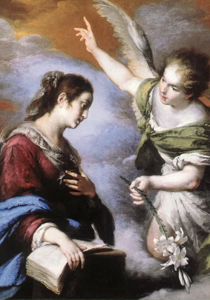 Apreiškimas Švč. Mergelei Marijai. Bernardo Strozzi, 1643-44.