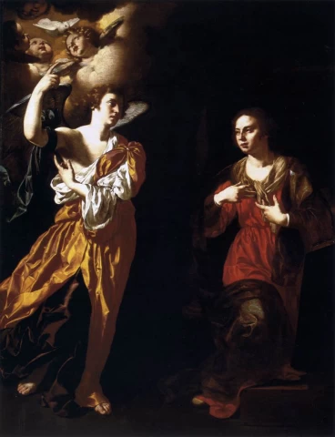 Apreiškimas Švč. Mergelei Marijai. Paolo Domenico Finoglia, 1630.