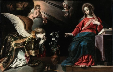 Apreiškimas Švč. Mergelei Marijai. Gerard Seghers, 1620-22.