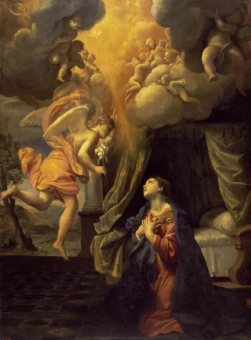 Apreiškimas Švč. Mergelei Marijai. Giovanni Lanfranco, 1610-30.