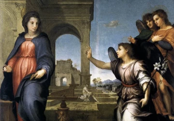 Apreiškimas Švč. Mergelei Marijai. Andrea del Sarto, 1512-13.