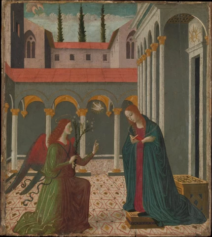 Apreiškimas Švč. Mergelei Marijai. Alesso di Benozzo, 1480-1500.