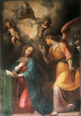 Apreiškimas Švč. Mergelei Marijai. Guglielmo Caccia.