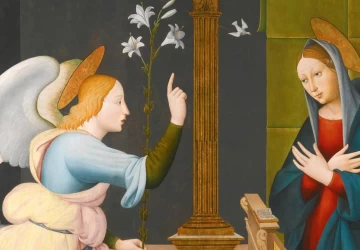 Apreiškimas Švč. Mergelei Marijai. Leonardo di Bernardino del Signoraccio.