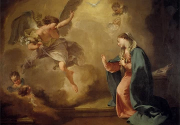 Apreiškimas Švč. Mergelei Marijai. Giambattista Pittoni, 1758.