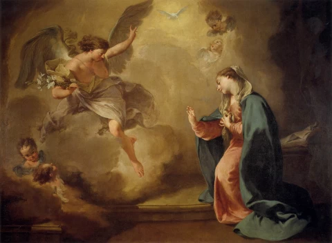 Apreiškimas Švč. Mergelei Marijai. Giambattista Pittoni, 1758.
