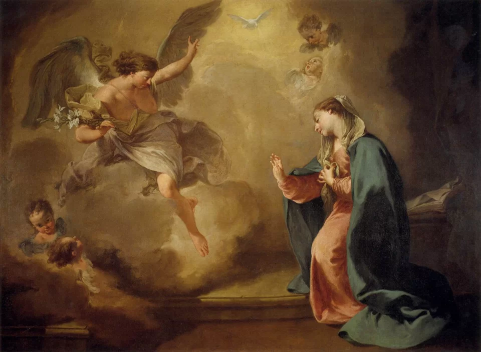 Apreiškimas Švč. Mergelei Marijai. Giambattista Pittoni, 1758.