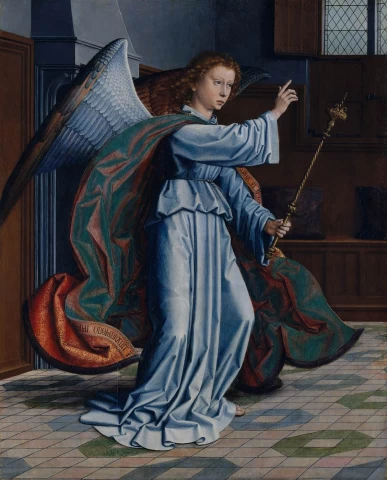 Apreiškimas Švč. Mergelei Marijai. Gerard David, 1506.