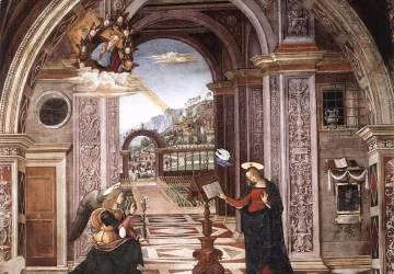 Apreiškimas Švč. Mergelei Marijai. Pinturicchio, 1501.