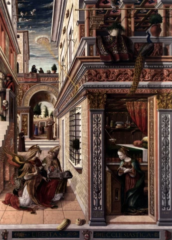 Apreiškimas Švč. Mergelei Marijai. Carlo Crivelli, 1486.