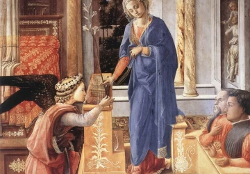 Apreiškimas Švč. Mergelei Marijai. Fra Filippo Lippi, apie 1440.