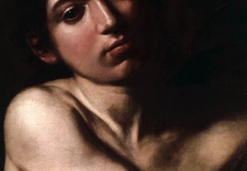 Šv. Jonas Krikštytojas (detalė). Caravaggio, 1610.