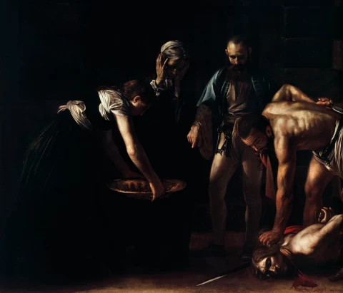 Šv. Jono Krikštytojo  nukirsdinimas. Caravaggio, 1608.