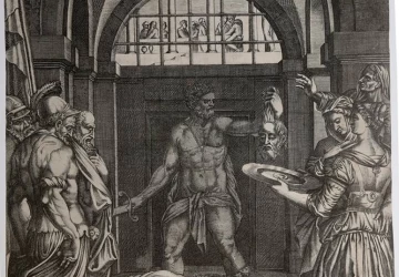 Šv. Jono Krikštytojo  nukirsdinimas. Giovanni Battista De&apos; Cavalieri, 1578.