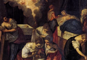 Šv. Jono Krikštytojo  gimimas. Tintoretto, apie 1563.