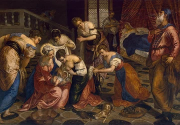 Šv. Jono Krikštytojo  gimimas. Tintoretto, apie 1554.