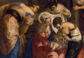 Šv. Jono Krikštytojo  gimimas (detalė). Tintoretto, apie 1554.