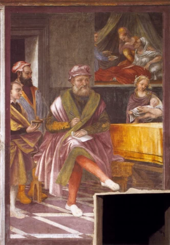 Scenos iš šv. Jono Krikštytojo gyvenimo. Giuseppe Arcimboldo, 1545.