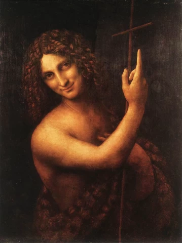 Šv. Jonas Krikštytojas. Leonardo da Vinci, 1513-16.