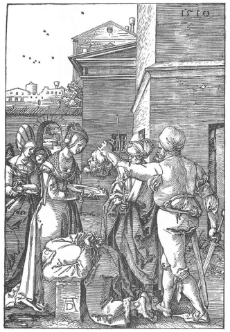 Šv. Jono Krikštytojo nukirsdinimas. Albrecht Dürer, 1510. Šv. Jono Krikštytojo nukirsdinimas. Albrecht Dürer, 1510.