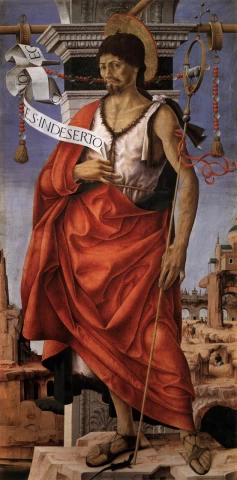 Šv. Jono Krikštytojo  Grifonio poliptikas. Francesco del Cossa, 1473.