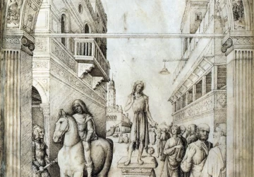 Šv. Jonas Krikštytojas pamokslauja. Jacopo Bellini, 1440.