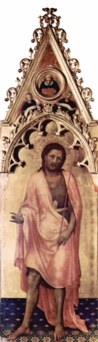 Šv. Jonas Krikštytojas (Kvaratesi poliptikas). Gentile da Fabriano, 1425.