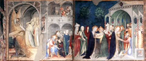 Scenos iš šv. Jono Krikštytojo gyvenimo. Lorenzo Salimbeni, apie 1416.