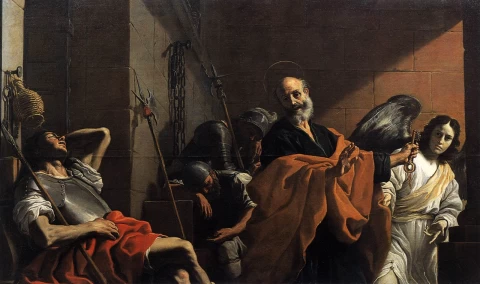 Šv. Petro išlaisvinimas iš kalėjimo. Mattia Preti, apie 1665.