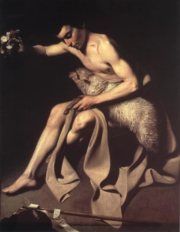 Šv. Jonas Krikštytojas. Caravaggio. Šv. Jonas Krikštytojas. Caravaggio.