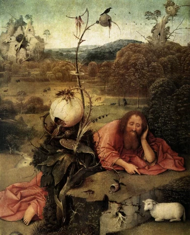 Šv. Jonas Krikštytojas dykumoje. Hieronymus Bosch.