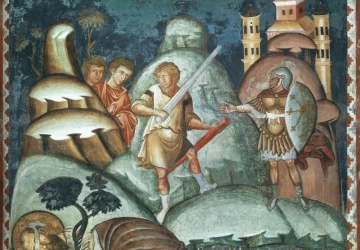 Šv. Pauliaus nukirsdinimas. Nežinomas italų meistras, 1278-79.