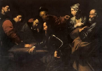 Šv. Petro išsižadėjimas. Jusepe de Ribera, 1615-16.