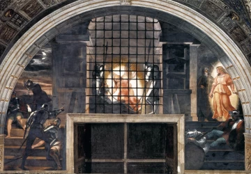 Šv. Petro išlaisvinimas. Sanzio Raffaello, 1514.