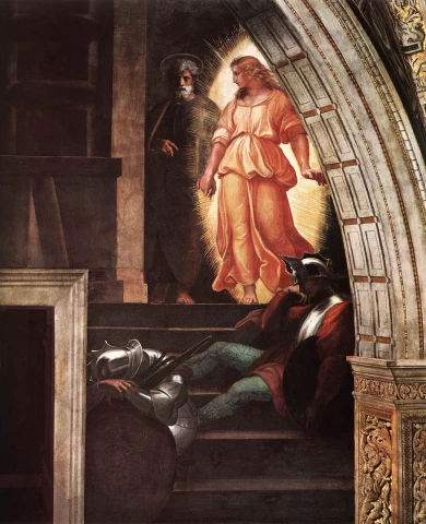 Šv. Petro išlaisvinimas (detalė). Sanzio Raffaello, 1514.