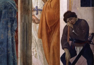 Šv. Petras išvaduojamas iš kalėjimo (detalė). Filippino Lippi, 1481-82.
