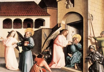 Šv. Petro išlaisvinimas. Konrad Witz, 1443-44.