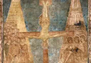 Šv. Petro nukryžiavimas. Cimabue, 1277-80.