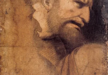 Šv. Petro galva. Leonardo da Vinci.