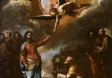 Kristus perduoda raktus šv. Petrui. Luca Giordano.