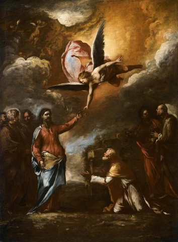Kristus perduoda raktus šv. Petrui. Luca Giordano.