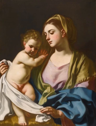 Madona ir kūdikėlis. Francesco Solimena, 1728-32.