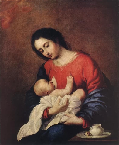 Madona su kūdikėliu. Francisco de Zurbarán, 1658.