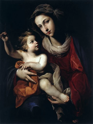 Mergelė ir kūdikėlis. Massimo Stanzione, apie 1645.