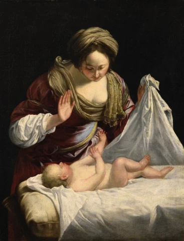 Madona ir kūdikėlis. Orazio Gentileschi, 1630.