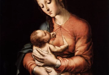 Madona su kūdikėliu. Luis de Morales, apie 1570.