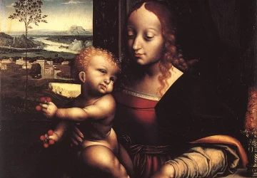 Mergelė ir kūdikėlis. Joos van Cleve, apie 1535.